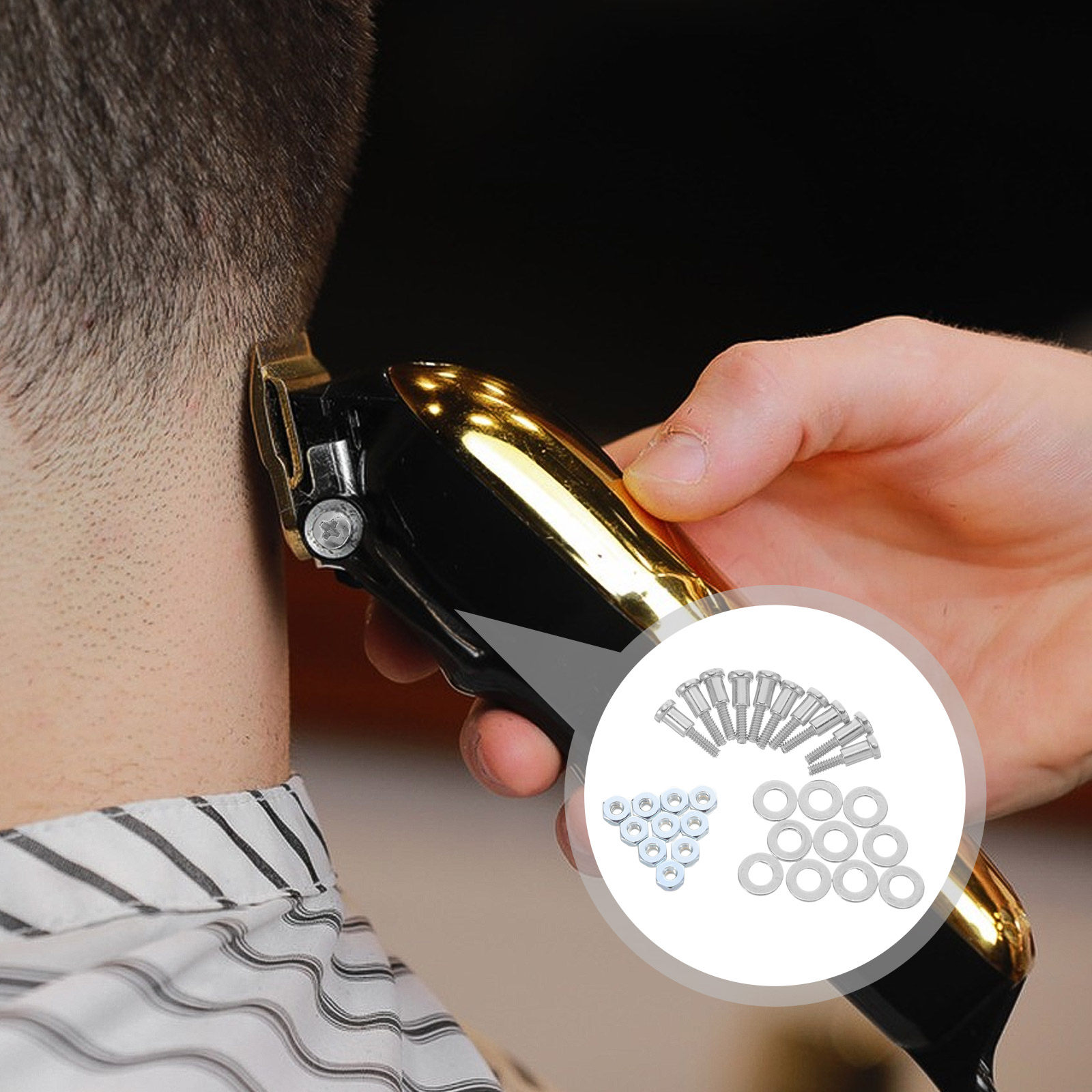 Hair Clipper - مجموعة براغي إصلاح ماكينة قص الشعر،