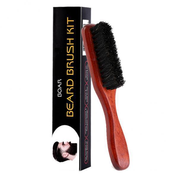فرشاة لحية بمقبض خشبي طويل وشع - مراجعة Mens Grooming Travel Kit وسعره