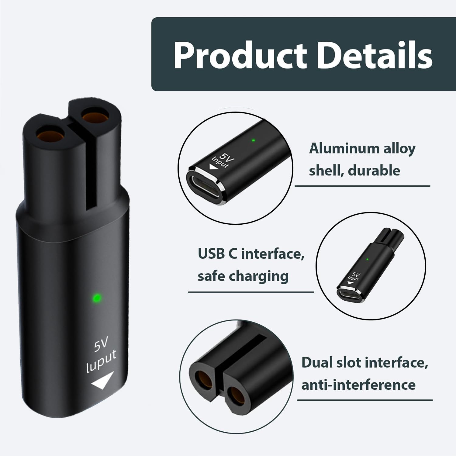 محول شحن USB نوع C بقوة 5 فولت - مراجعة Electric Shaver Rotary وسعره